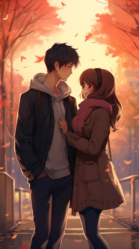 Cute Anime Couple in Street (23)