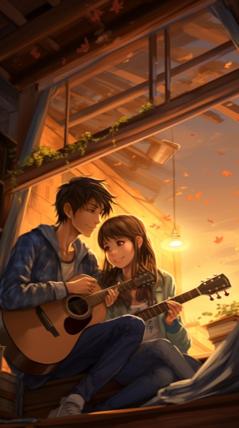 Cute Anime Couple With Book Aesthetic (4)