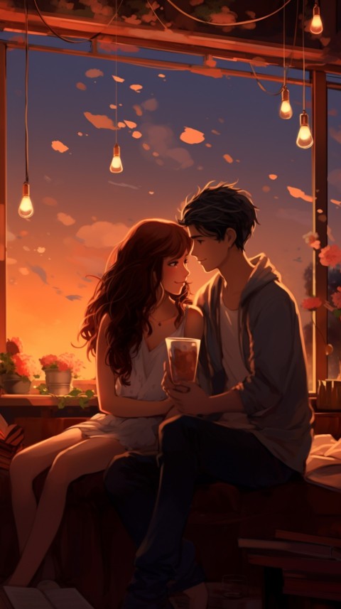 Cute Romantic Anime Couple in Room Aesthetic Feelings (10)