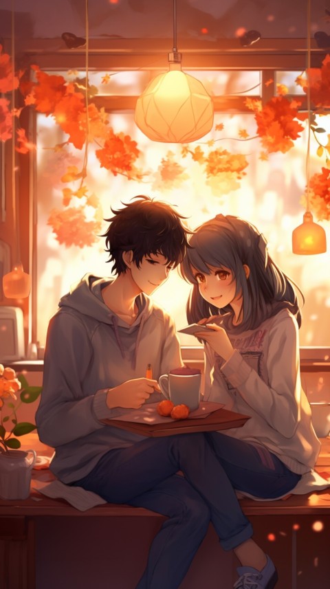 Cute Romantic Anime Couple in Room Aesthetic Feelings (13)