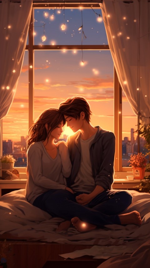 Cute Romantic Anime Couple in Room Aesthetic Feelings (40)