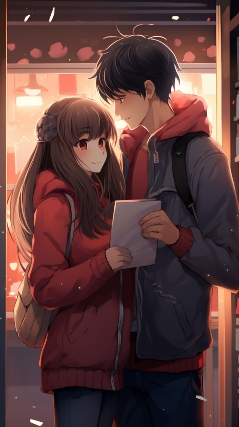 Cute Romantic Anime Couple in Room Aesthetic Feelings (32)
