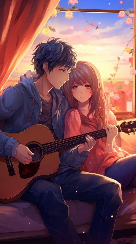 Cute Romantic Anime Couple in Room Aesthetic Feelings (28)
