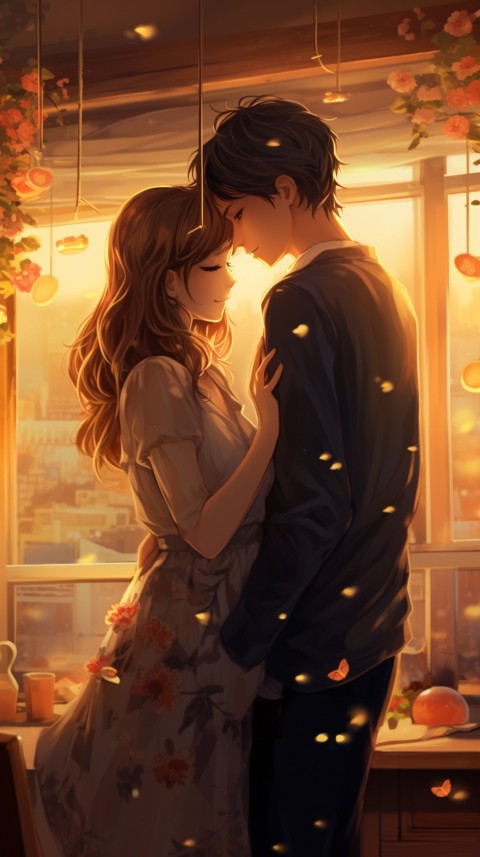 Cute Romantic Anime Couple in Room Aesthetic Feelings (56)