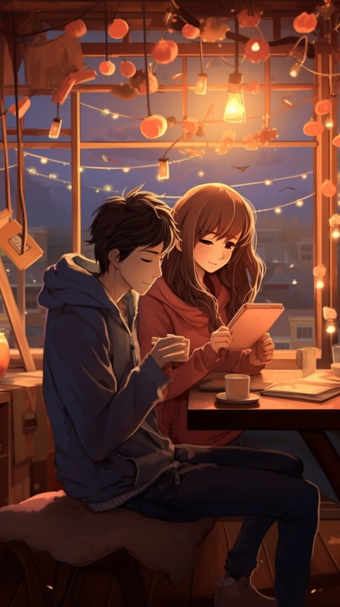 Cute Romantic Anime Couple in Room Aesthetic Feelings (64)