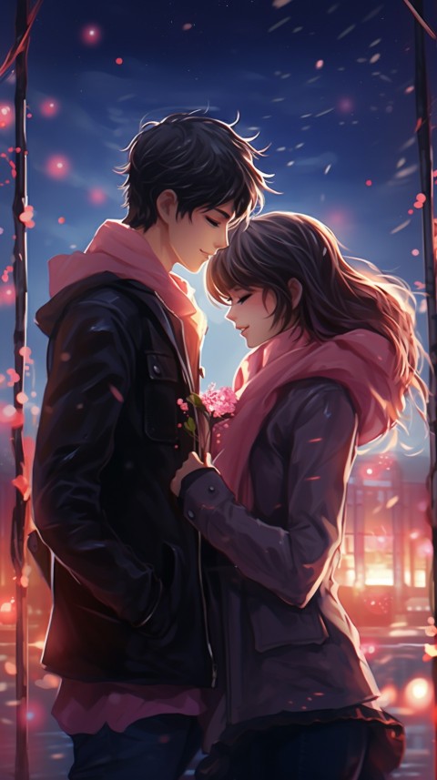 Cute Romantic Anime Couple in Room Aesthetic Feelings (76)