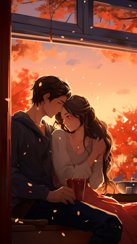 Cute Romantic Anime Couple in Room Aesthetic Feelings (69)