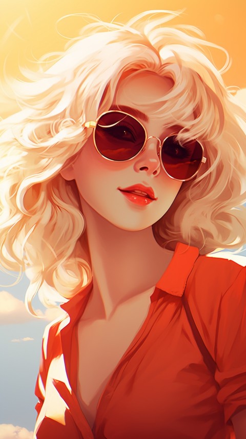 Sunglasses Anime Girl Aesthetic (1)