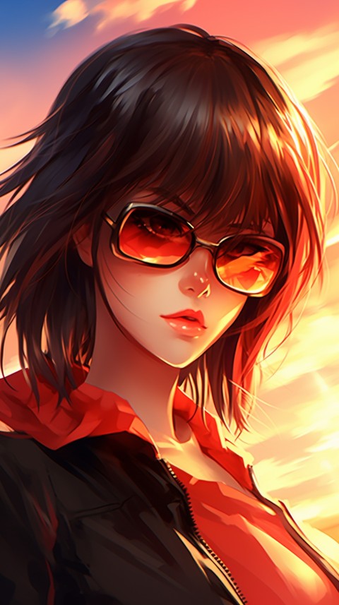 Sunglasses Anime Girl Aesthetic (8)