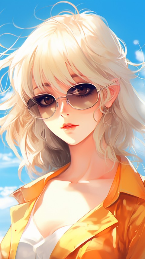 Sunglasses Anime Girl Aesthetic (5)
