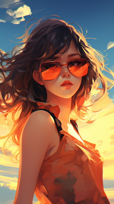 Sunglasses Anime Girl Aesthetic (13)