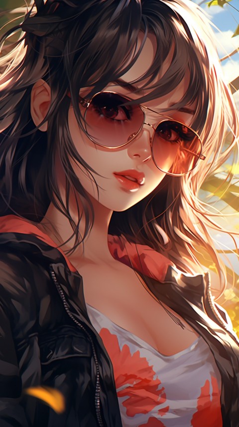 Sunglasses Anime Girl Aesthetic (7)