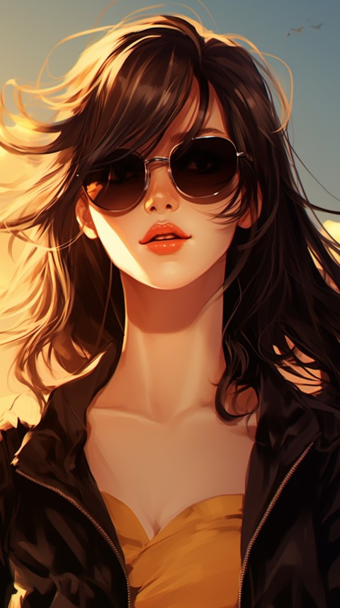 Sunglasses Anime Girl Aesthetic (34)