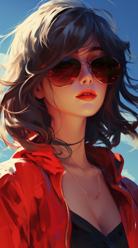 Sunglasses Anime Girl Aesthetic (38)
