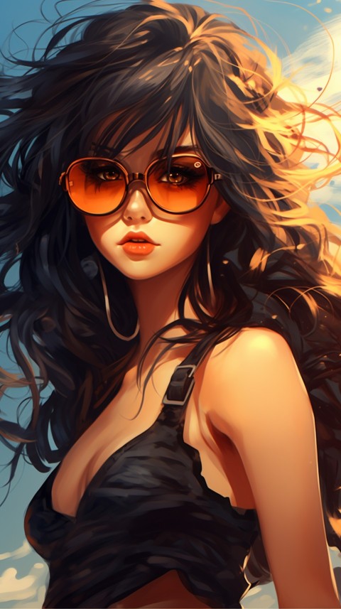 Sunglasses Anime Girl Aesthetic (32)