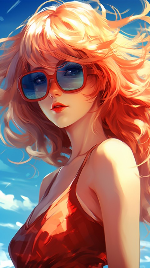 Sunglasses Anime Girl Aesthetic (37)