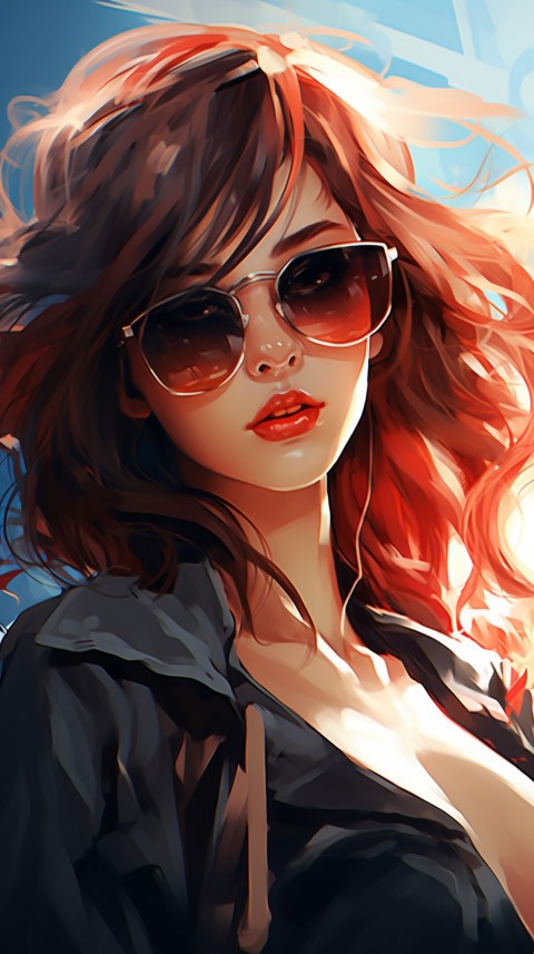 Sunglasses Anime Girl Aesthetic (40)
