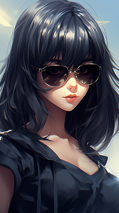Sunglasses Anime Girl Aesthetic (57)