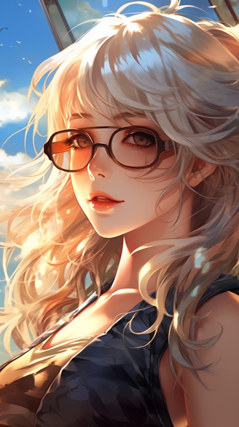 Sunglasses Anime Girl Aesthetic (43)