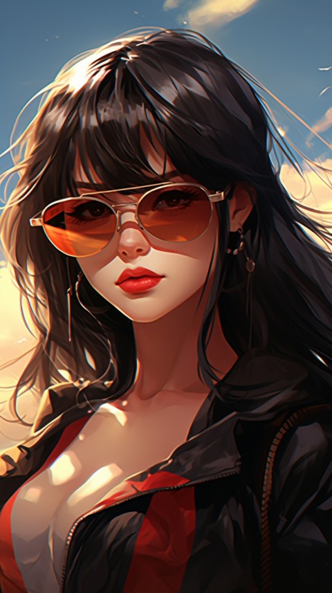 Sunglasses Anime Girl Aesthetic (52)