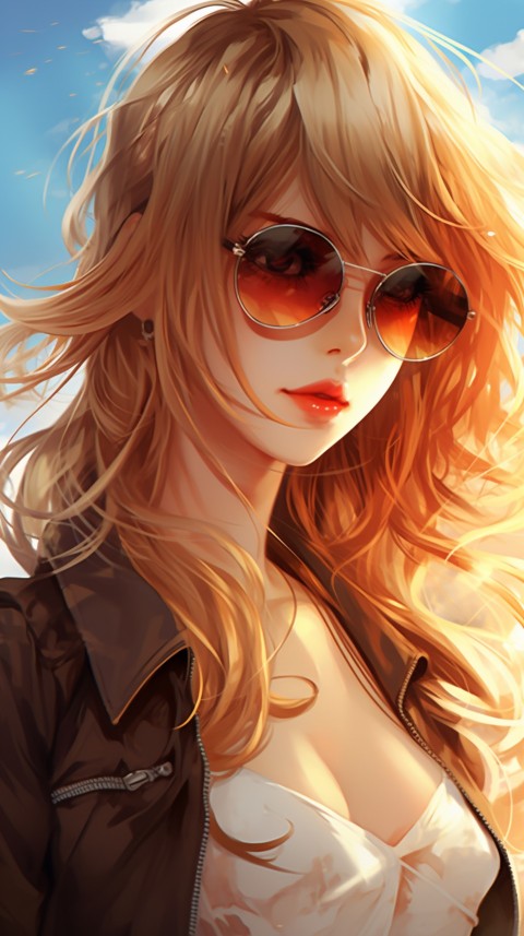 Sunglasses Anime Girl Aesthetic (62)