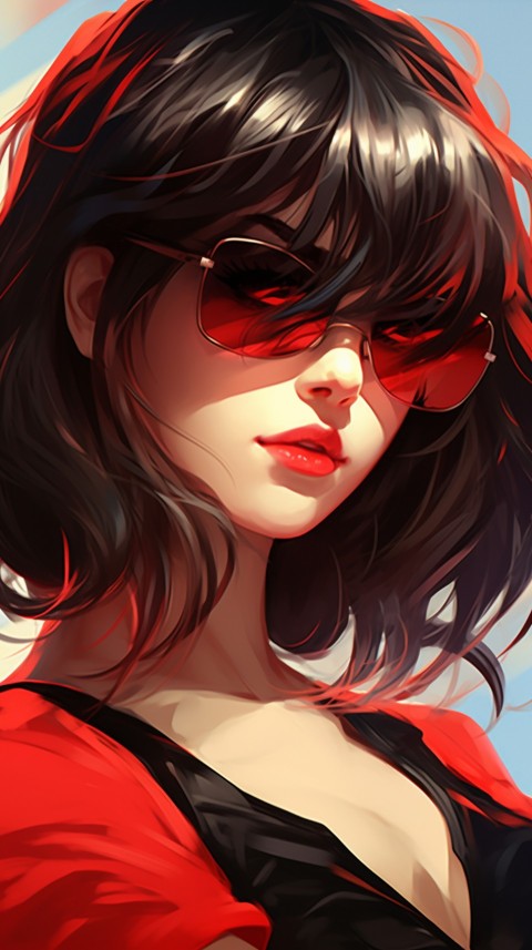 Sunglasses Anime Girl Aesthetic (89)