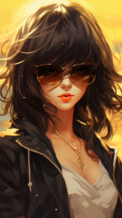 Sunglasses Anime Girl Aesthetic (95)