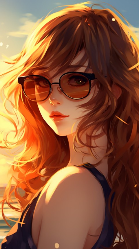 Sunglasses Anime Girl Aesthetic (68)