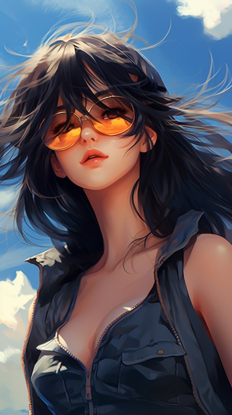 Sunglasses Anime Girl Aesthetic (85)