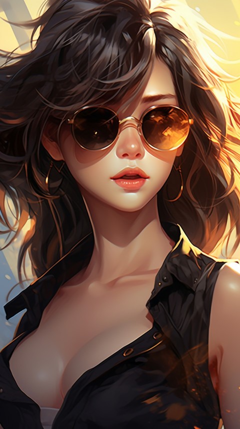 Sunglasses Anime Girl Aesthetic (90)