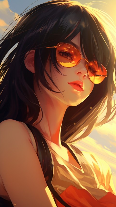 Sunglasses Anime Girl Aesthetic (53)