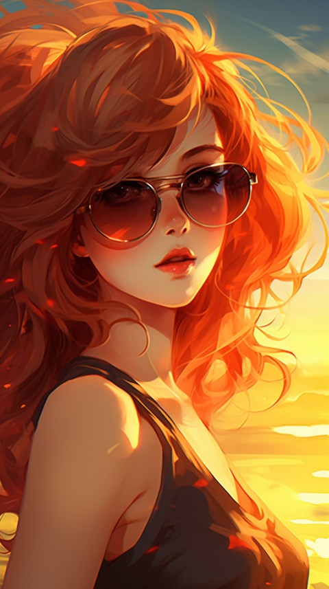 Sunglasses Anime Girl Aesthetic (26)