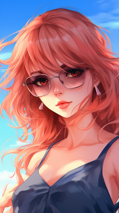 Sunglasses Anime Girl Aesthetic (10)