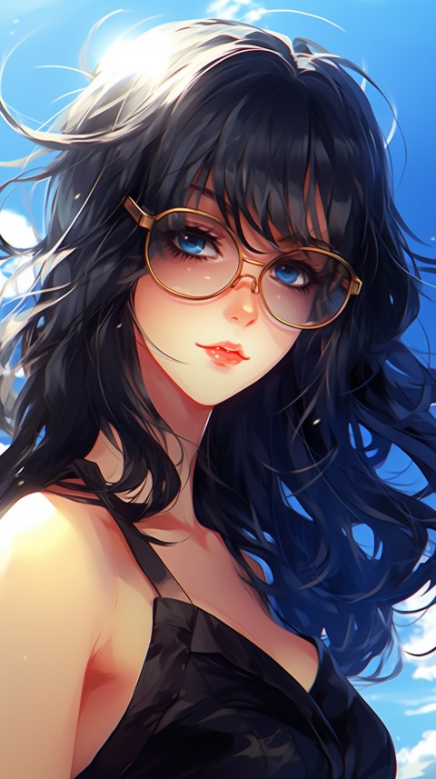 Sunglasses Anime Girl Aesthetic (12)