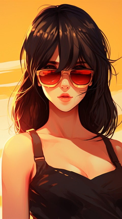 Sunglasses Anime Girl Aesthetic (109)