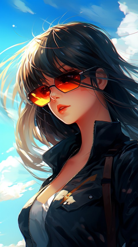 Sunglasses Anime Girl Aesthetic (119)