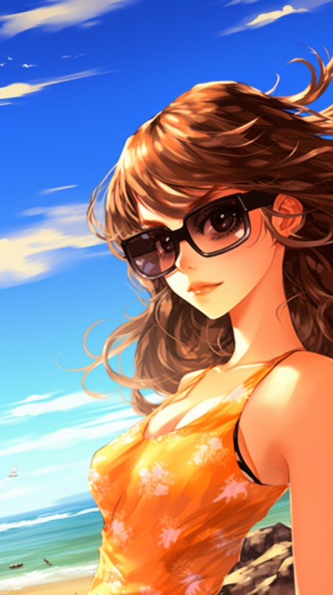 Sunglasses Anime Girl Aesthetic (134)