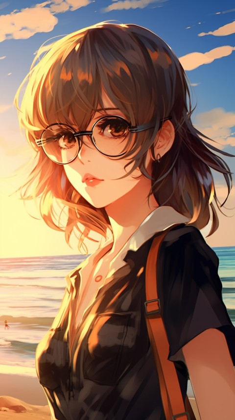 Sunglasses Anime Girl Aesthetic (132)