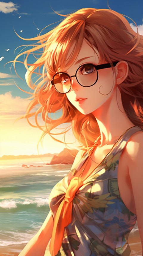 Sunglasses Anime Girl Aesthetic (140)