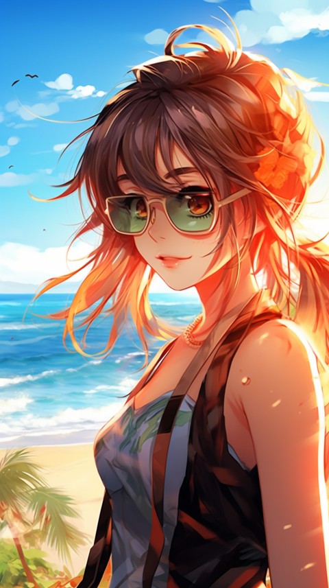 Sunglasses Anime Girl Aesthetic (139)