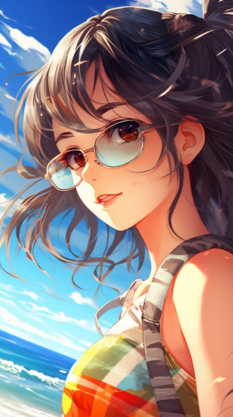 Sunglasses Anime Girl Aesthetic (133)