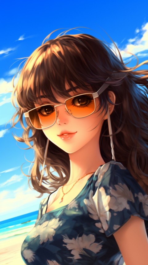 Sunglasses Anime Girl Aesthetic (141)