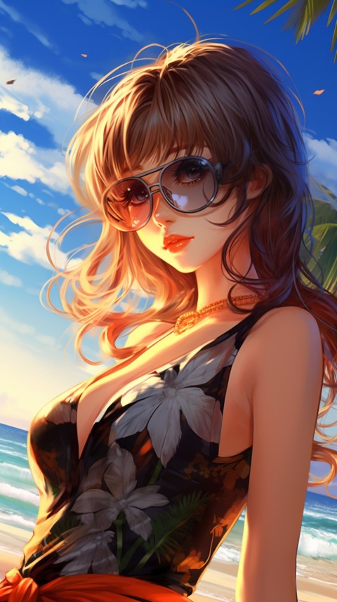 Sunglasses Anime Girl Aesthetic (156)