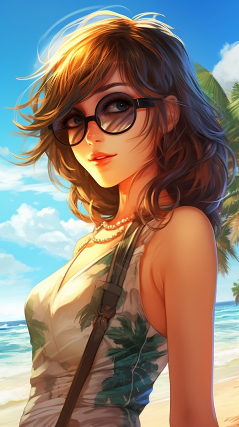 Sunglasses Anime Girl Aesthetic (147)