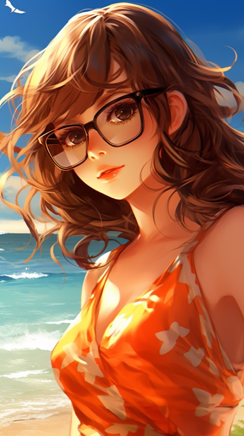 Sunglasses Anime Girl Aesthetic (145)