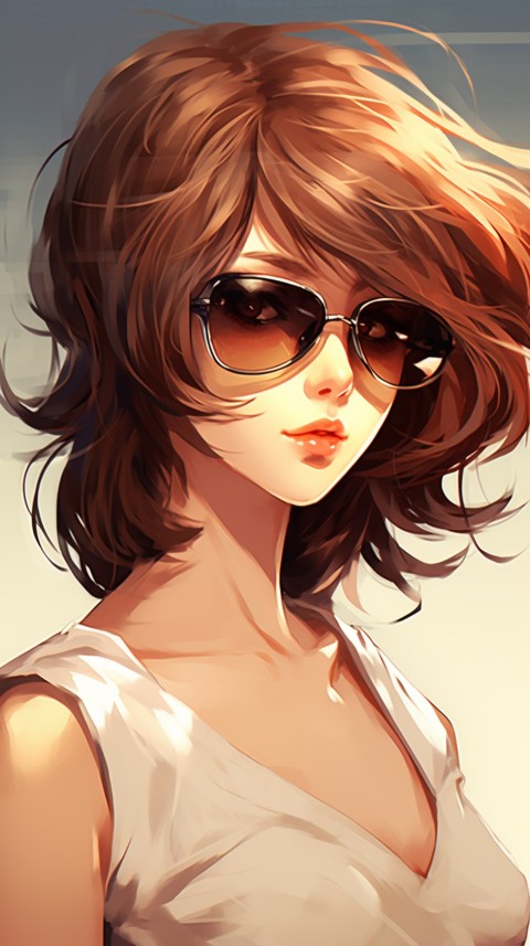 Sunglasses Anime Girl Aesthetic (108)