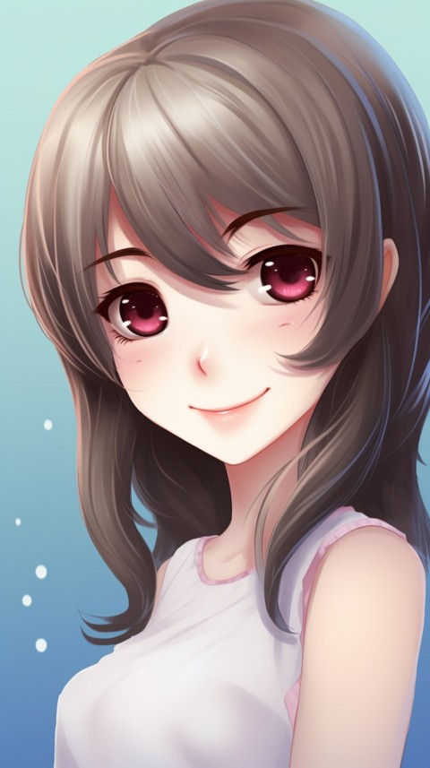 Happy Anime Girl Portrait (2)