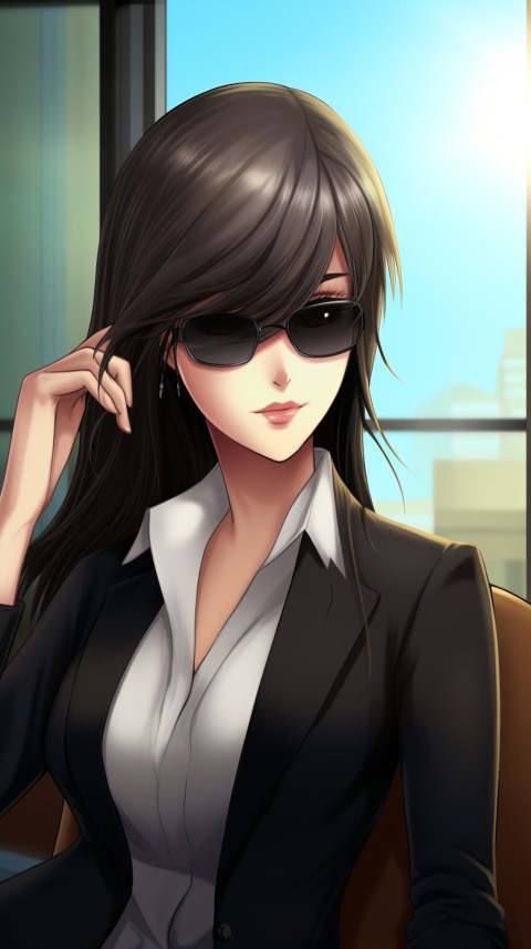 Cute Anime Office Work Girl  (7)