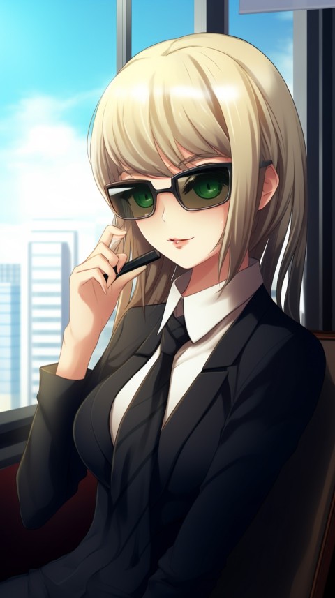 Cute Anime Office Work Girl  (69)