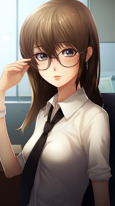 Cute Anime Office Work Girl  (103)